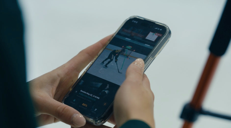 Player reviewing their tracked session breakdown in the app