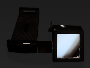 The camera mirror attachment with its device mount